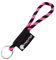 mia mai Tubular Lanyard (Pink/Schwarz, 15 cm), Schlüsselband mit Sicherheitsverschluss, Schlüsselring Schlüsselanhänger