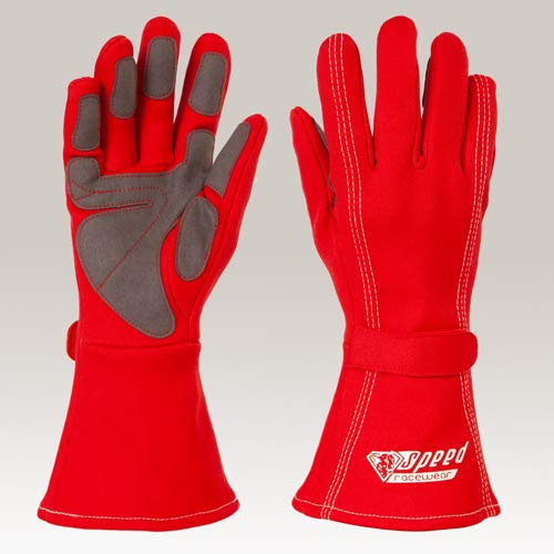 Speed Kartsport Handschuhe Auckland - Motorsport Handschuhe (rot, 12)