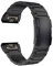 LDFAS Fenix 7X/6X/5X Plus Armband, 26mm Titan Titanium Metal Quick Release Easy Fit Strap with Double Button Clasp Compatible for Garmin Fenix 7X/6X Pro/5X/5X Plus/3/3HR Band , Black