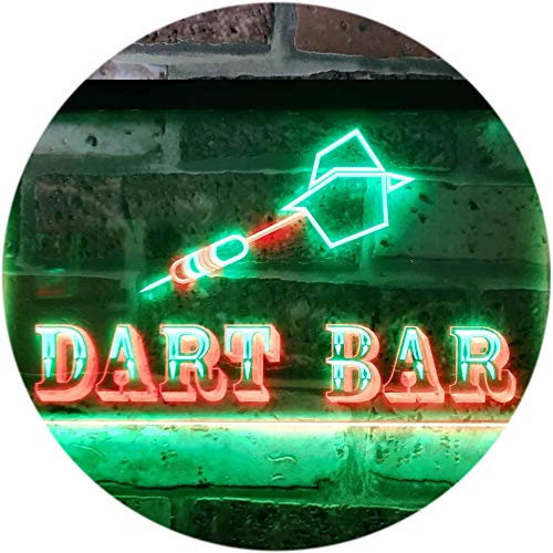 Dart Bar Club VIP Beer Pub Dual Color LED Barlicht Neonlicht Lichtwerbung Neon Sign Grün & Rot 300 x 210mm st6s32-m0118-gr