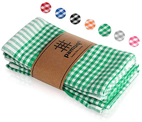 pamuq ® Küchentücher in hochwertiger 100% Baumwolle | 5er Pack | 45 x 65 cm | mit Aufhängeschlaufe | kariert Geschirrtuch Küchentuch Geschirrtuch Spültuch Küchenzubehör