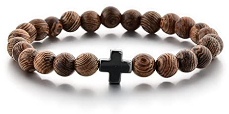 St John the Baptist Orthodox Brotherhood Christian Prayer Beads Bracelet – Wooden Beads & Cross – Multiple Sizes!, 15 Cm, Wood