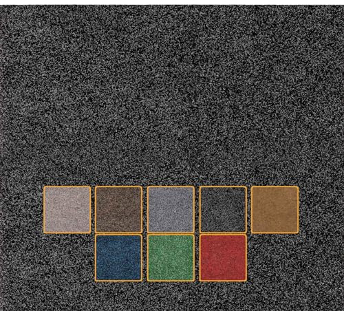 ANRO Schmutzfangmatte Fußmatte Türmatte rutschfest Poet Schwarz 90 x 150 cm | Material: Polypropylen, Rücken: TPE-Gummi rutschhemmend, Höhe: 5 mm, Einsatz: Türvorleger für Haustür, Flur, innen & außen