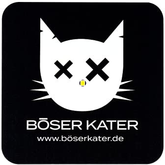 BÖSER KATER LED-Untersetzer 2er Set | Der leuchtende Untersetzer für deinen Drink | Perfekte für spannende Cocktails | Ideal als Geschenkidee | Mit Böser Kater Logo Aufdruck