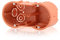 Unterputzdose 2fach tiefe Verbindungsdose Doppel Schalterdose Fräsloch Ø 68mm, Höhe 60mm, Orange IP30 650°C für die Geräte Montage, Ohne Schrauben