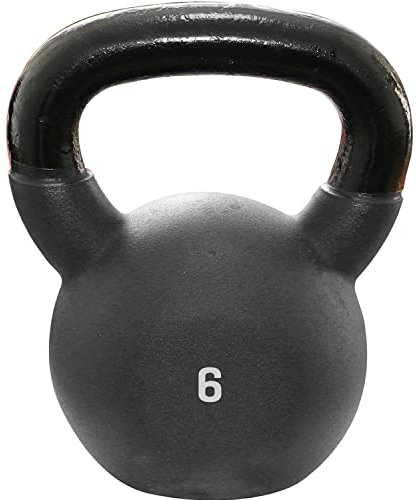 Sporttrend 24® Kettlebell 2kg, 4kg, 6kg, 8kg, 10kg, 12kg, 14kg, 16kg, 18kg, 20kg, 22kg, 24kg, 26kg, 28kg, 30kg in schwarz | Kugelhantel Hantel Schwunghantel Gusseisen (Schwarz, 6KG)