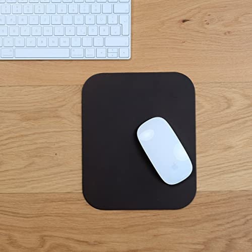 Hamosons - Hochwertiges Mousepad/Mauspad aus Büffel-Leder, Braun, Modell 26304