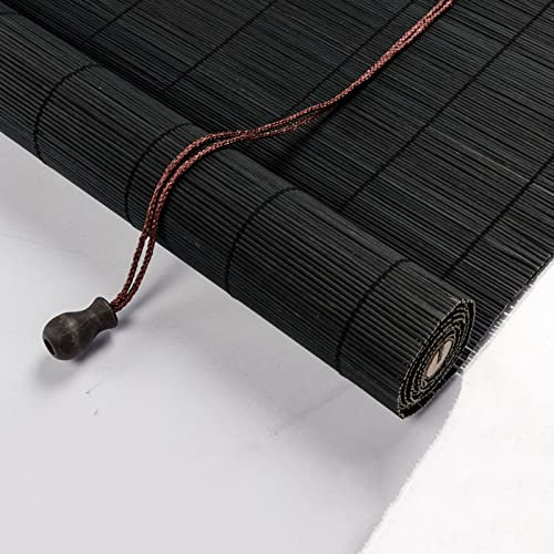 Stores en Bambou Noir,stores Enrouleurs,stores Filtrant La Lumière,écrans De Confidentialité,intérieur Extérieur,stores Romains Rétro,respirant,imperméable,largeur 50-150cm,50x60cm/20x23.5in