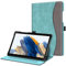 FINTIE Case for Samsung Galaxy Tab A8 10.5 inch 2022 Model (SM-X200/X205) - Multi-Angle Viewing Folio Stand Cover with Pocket, Auto Wake/Sleep, Denim Turquoise