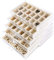 Frebeauty Acryl-Schmuck-Organizer, Ohrring-Organizer, Box mit 5 Schubladen, stapelbarer Ohrringhalter für Ringe, Ohrstecker und Armbänder (beige)