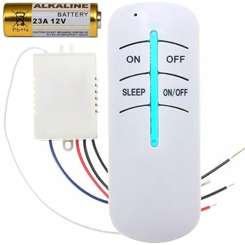 Retoo Lichtschalter Set 220V, Funkschalter Mit Fernbedienung, Kabelloser Wandschalter Mit Funkempfänger, 1000W Maximalleistung, 30M Funkreichweite, Einfach Zu Installieren, Für Lampen Und Beleuchtung