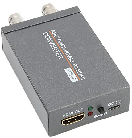 Convertisseur AHD/TVI/CVI/CVBS vers HDMI, Adaptateur Vidéo Full HD 720P/1080P/3MP/4MP/5MP/8MP vers HDMI Convertit les Signaux Vidéo TVI CVI AHD CVBS en HDMI pour Moniteurs HDTV DVR.