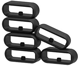 6 Stück Garmin Armband Schlaufe Silikon Uhrenarmband Schlaufe,Garmin verschlussring Ersatz Schlaufen für Uhrenarmband 22mm 18mm Schwarz Gummi Uhrenarmband Halter Keeper,Ersatz Uhrenband Schlaufe