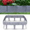 YUENFONG Rasenkante Steinoptik aus Kunststoff, 20 Stücke Beeteinfassung Mähkante Beetumrandung Gartenkante, Palisade Gartenzaun Gartenbeetzaun 5M, Grau