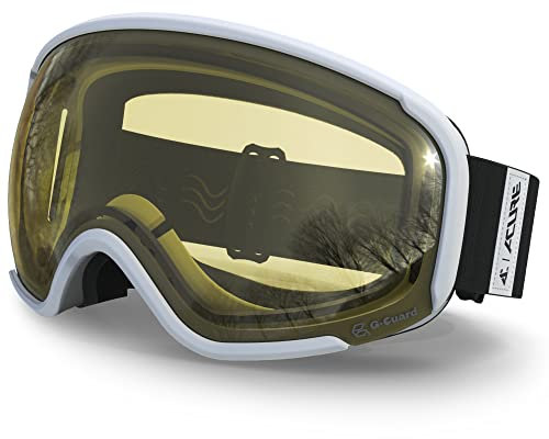 ACURE Ski Goggles, Snow Snowboard Goggles for Men Women Adult Youth, OTG - Over The Glasses with Anti Fog UV400 Protection