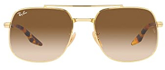 Ray-Ban Unisex-Adult Glasses, Gold/Light Brown Shaded, 56