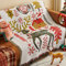 LumiSyne Weihnachts Dekorative Decke Baumwolle Gewebt Überwurf Mit Quaste Weihnachten Thema Jacquard Wandteppich Kuscheldecke Überwürfe Decke Für Bett Couch Sessel Camping Tischdecke Teppich 160x130cm