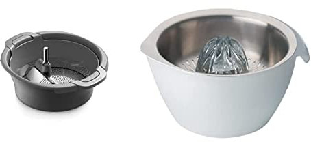 Kenwood Sieb und Passieraufsatz KAT20.000GY, Zubehör für Kenwood Küchenmaschinen, zum Passieren von Obst, Gemüse und Trockenprodukten, Spülmaschinenfest, Grau & AT312 Zitruspresse