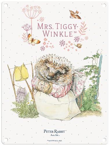 Metal Sign - Beatrix Potter's Peter Rabbit (Mrs Tiggy-Winkle, 20 x30 cm)