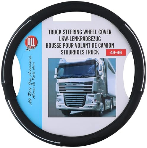 All Ride Lenkradbezug LKW - Lenker mit Durchmesser 44-46CM - Gummi - Anti-Rutsch Textur Schwarz