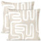 Encasa XO Kissenbezüge aus Polyester | Digital Boho Beige Drucken | Wasserabweisender, lichtbeständiger, hautfreundlicher Stoff | Ideal für den Außen- und Innenbereich | 40x40 cm | 2er-Set
