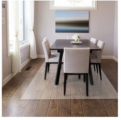 Home Office Kitchen Living Room Clear Chair Mat for Hard Floor,Transparent Waterproof Carpet Wood/Tile Protection Mat,Entrance Balcony Stairs Door Mat,2mm Thick,110/120/130/140/150/160cm Wide