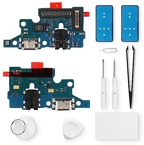 Eonpam ladebuchse ersatz für Samsung Galaxy A71 Charging Port USB Ladeanschluss Mikrofon Kopfhörerbuchse mit Reparaturset