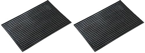 Walser Universal Auto-Gummimatte, zuschneidbare Antirutschmatte-Auto, rutschfeste Wabenmatte, Automatte, PKW-Fußraummatte, Schmutzfangmatte 42x28cm (Packung mit 2)