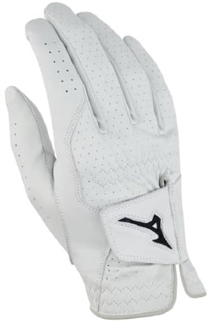 Mizuno Tour Golf Glove | Men's Right Hand Golf Glove | White/Black | Medium/Large