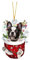 Weihnachtsbaum Katzen Anhänger 2D Acryl Weihnachts Deko Cartoon Acryl Weihnachten Hunde Dekorationen Weihnachtsanhänger Weihnachtsbaumschmuck Ornament Anhänger Funny Katze Auto Anhänger(A19,8cm)