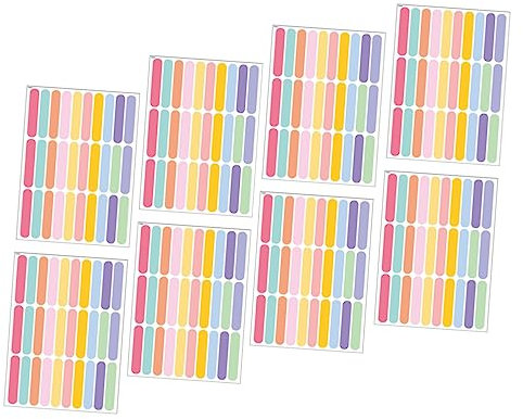 AOKWAWALIY 8 Bögen farbige Streifen-Wandaufkleber, farbige Wandaufkleber, Aquarell-Wandaufkleber, Mini-Aufkleber, dekorativer Wandaufkleber, PVC, Kinderstreuer, Wasserblumen