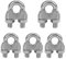 PHCOZY 5 PCS M4 Morsetti Serracavo in Acciaio 304 per Funi Metalliche Morsetti per Cavo Acciaio M4 con Dado di bloccaggio in Acciaio Inox con Dadi di bloccaggio per Fune da Giardino
