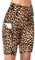 DDOBB Damen Radlerhose mit Taschen High Waist Sport Shorts Damen Sommer Kurze Sporthose Blickdicht Yoga Shorts Leggings Hose Gym Fitness Outdoor(Leopard,S)
