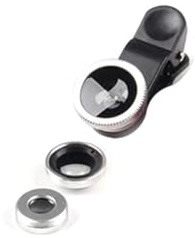3-in-1 professionelles Handy-Objektiv, einfache Installation, Clip-Befestigungen, Winkel, 180 Grad, High-Definition-Reise-Fischaugenobjektiv, Stil 2