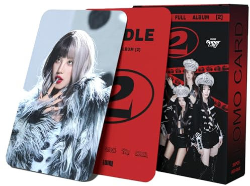 KPOPBTS Gidle Photocard 55pcs (G) I-DLE Album [2] Photo Cards Kpop Lomo Cards Gift Merch for Fans Daughter