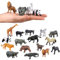 FLORMOON 16 Stück Klein Tierfiguren, Realistische Wildtiere Spielzeug für Cupcake Toppers, Lernspielzeug, Geburtstagsparty-Geschenk für Kinder Kleinkinder