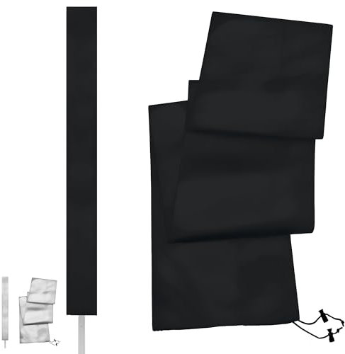 KHP Professional Premium Schutzhülle für Wäschespinne aus extra stabilem Stoff in 3 Längen | Extrem reißfeste & wetterfeste Schutzhaube mit Reißverschluss & Kordelzug | Lichtbeständige Abdeckplane