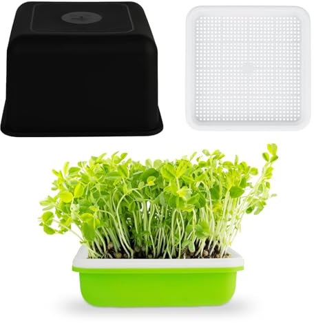 Hydroponic Planting Box,Seed Sprouter Trays With Lids,Seed Trays, Seed Propagators With Lids,Hydroponic Seedling Tray For Beansprouts,Breathable Moisture-Pr-oof Seed Tray,Hydroponic Growing System Kit