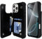 VANAVAGY Compatible for iPhone 16 Pro Wallet Case with Credit Card Holder,Rfid Leather Flip Folio Phone Cover Fits Magnetic Car Mount and Stand with Screen Camera Protector,Black