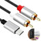 Cavo Audio USB da Tipo C a 2 RCA, Adattatore per Altoparlante Stereo Ausiliario Compatibile con Samsung, DVD, Home Theater, Altoparlante TV, Amplificatore Hi-Fi