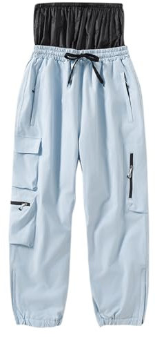 Celucke Schneehose Herren Wasserdicht Winddicht Softshellhose Gefüttert Warm Snowboard Hose Baggy Winter Thermo Hose Hohe Taille Ski Hosen für Männer Skihose Langgröße Outdoor Wanderhose Jogginghose