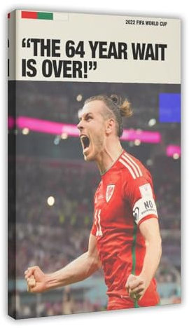 efhavce Gareth Bale-Poster, Leinwand-Poster, Wandkunst, Dekordruck, Bild Gemälde für Wohnzimmer, Schlafzimmer, Dekoration, 20 x 30 cm