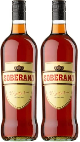 Soberano - Bebida Espirituosa de Jerez - 1000 ml (Paquete de 2)
