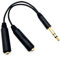 JZK Câble répartiteur en Y jack stéréo 1/4, mâle vers double jack 1/4 6.35 mm, câble répartiteur audio double jack 6.35 mm, adaptateur répartiteur stéréo TRS convertisseur de câble pour casque