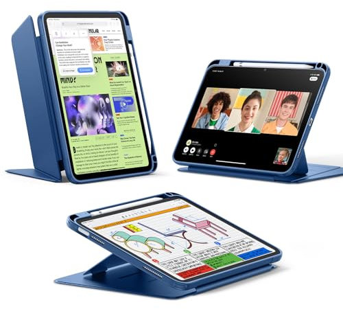 ESR for iPad (A16) 11th Generation Case, iPad 11th/10th Gen Case (2025/2022), Vertical Stand Cover, Multi Stand Angles, Ultra-Stable Cover with Pencil Holder, Flip Magnetic Series, Blue