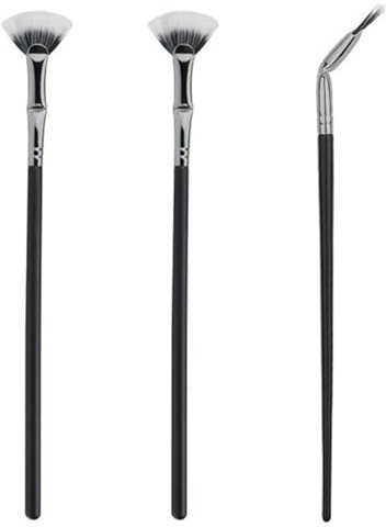 QZKJQDD Mascara Fan, Folding Angle Scalloped Eyelash Brush, Multifunctional Angled Fan Shaped Eyelash Brush Lash Wand Brush Makeup Tool, for Upper Lower Eye Lash (3Pcs)