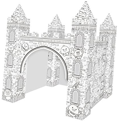 Abaodam 1satz Papier Schloss Modell Bastelset Kreatives DIY Ausmalpuzzle Für Junge Mädchen Umweltfreundliche Und Abbaubare Materialien Als Geburtstagsgeschenk