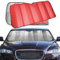 LEIVESTE-Parasole Auto Parabrezza, Parasole Per Auto Interno Pieghevole Con Elastici e Ventose, Coprisole Auto Contro i Raggi UV, Parasole Parabrezza,Parasole per Macchina (Rosso)