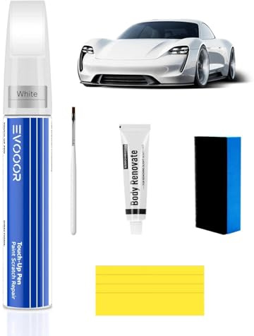 EVOOOR Weiß 2-in-1-Autolack Nachbesserung Kit mit Kratzer-Entferner für Autos Reparieren, Kratzer Reparatur für Auto, Schnelle & Einfache Lösung zur Reparatur