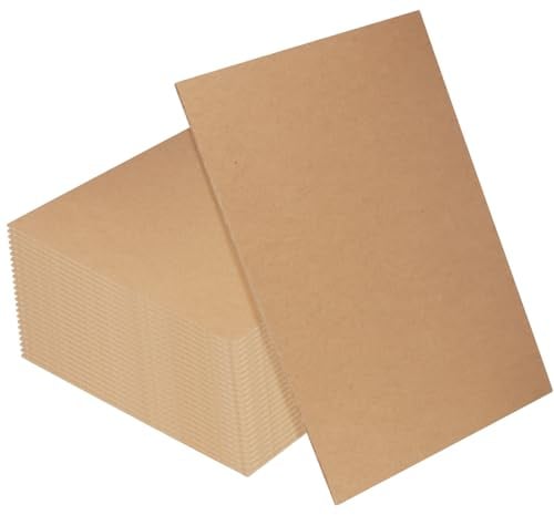 SOUJAP 24 pannelli in MDF, spessore 3 mm, fogli di legno MDF per artigianato, fai da te, pittura, modellismo, 40 x 30 cm